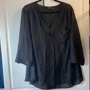 Shiny sheer black ANA blouse